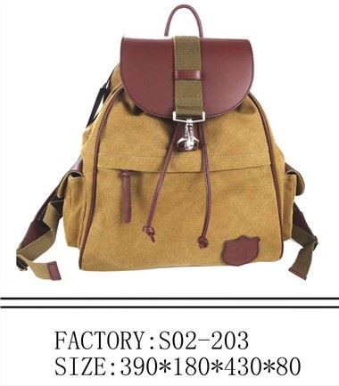 कैनवास चमड़े Rucksack